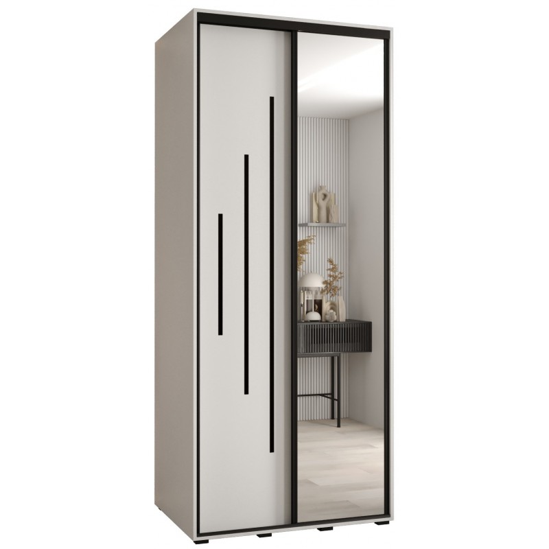 Szafa przesuwna z lustrem wysoka Davos 13 110 głębokość 60 cm wysokość 235,2 cm