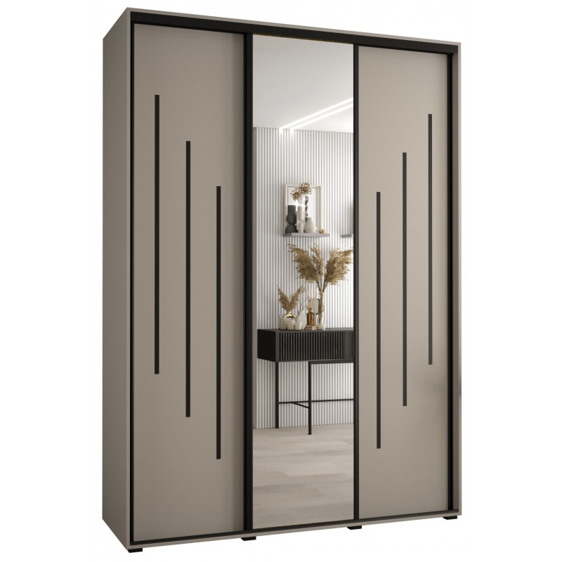 Szafa przesuwna z lustrem wysoka Dakota 9 180 głębokość 60 cm wysokość 235,2 cm