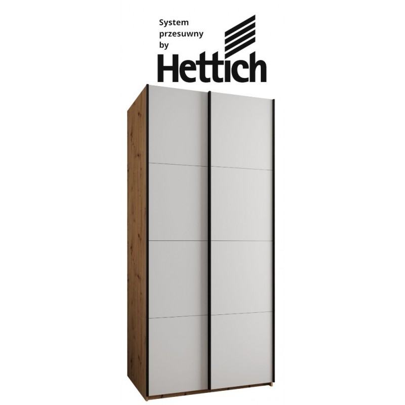 Szafa przesuwna wysoka z cichym domykiem, garderoba Lux 1 110 gł. 64 wys. 245,5 Szafa na wymiar