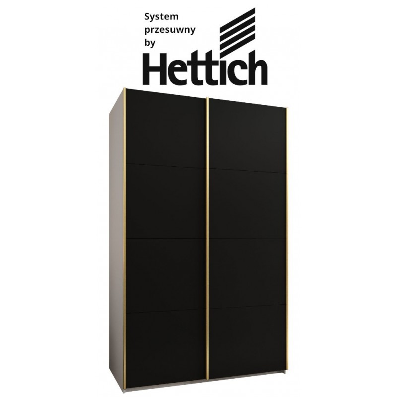 Szafa przesuwna wysoka z cichym domykiem, garderoba Lux 1 150 gł. 64 wys. 245,5 szafa na wymiar