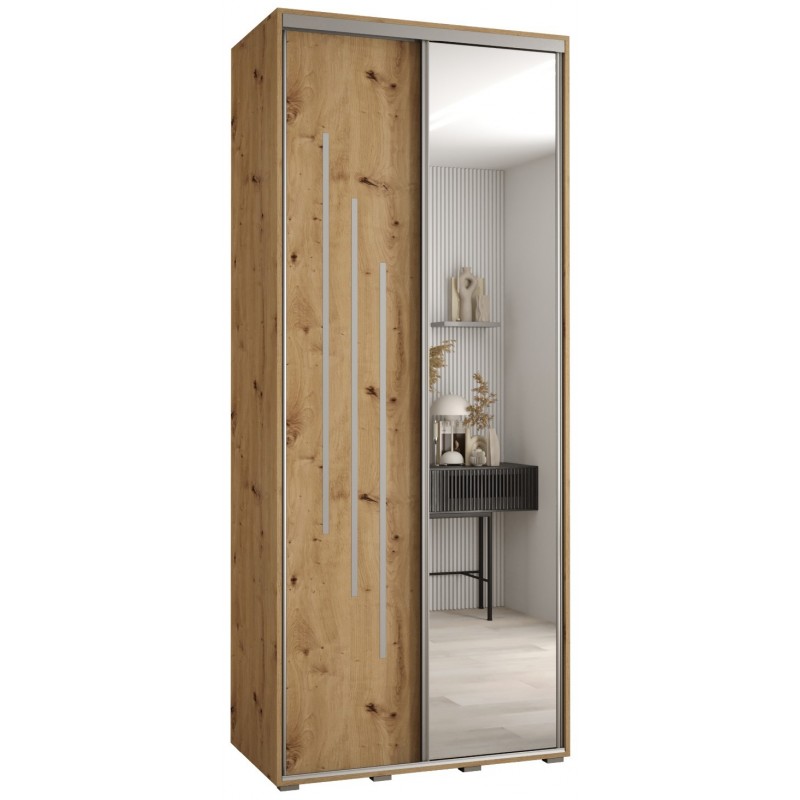 Szafa przesuwna z lustrem wysoka Davos 9 120 głębokość 45 cm wysokość 235,2 cm