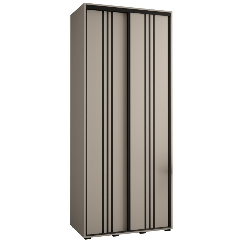 Szafa przesuwna wysoka Dakota 6 100 głębokość 45 cm wysokość 235,2 cm