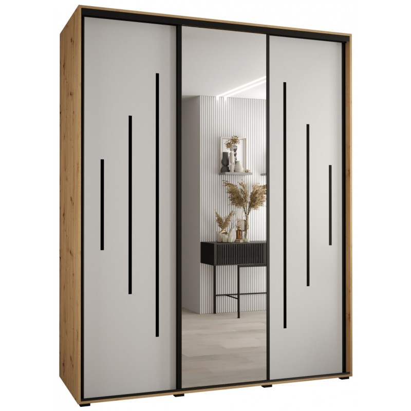 Szafa przesuwna z lustrem wysoka Davos 13 200 głębokość 60 cm wysokość 235,2 cm