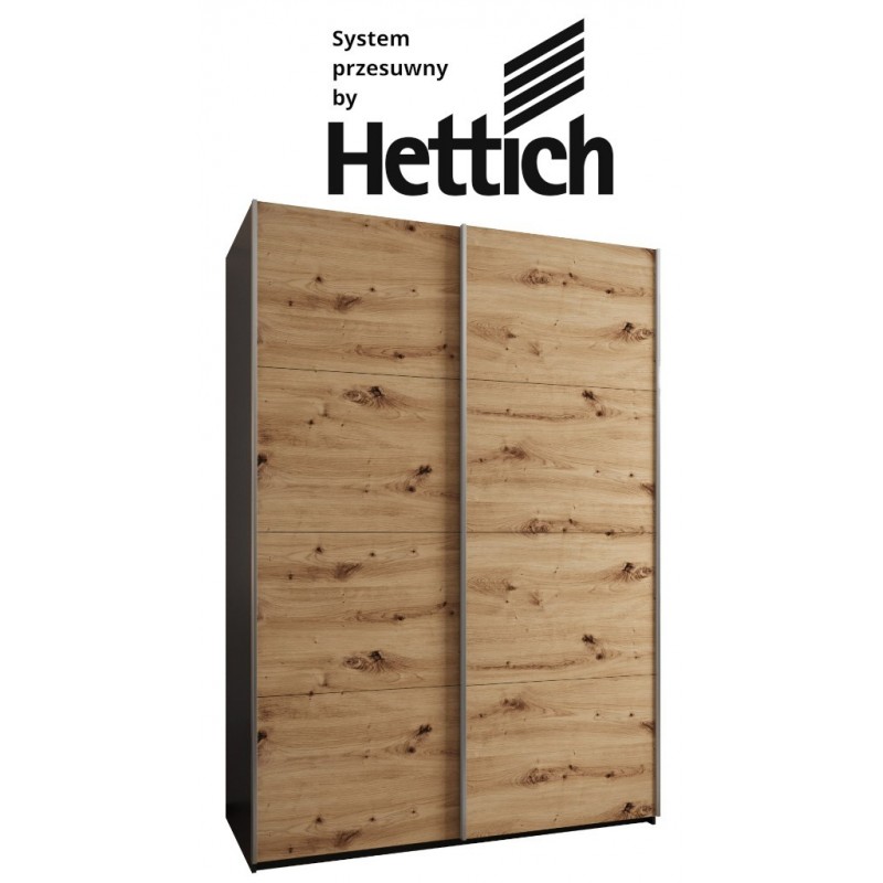 Szafa przesuwna wysoka z cichym domykiem, garderoba Lux 1 180 gł. 64 wys. 245,5 szafa na wymiar