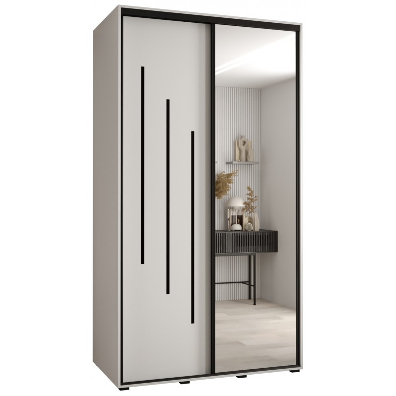 Szafa przesuwna z lustrem wysoka Davos 9 130 głębokość 60 cm wysokość 235,2 cm
