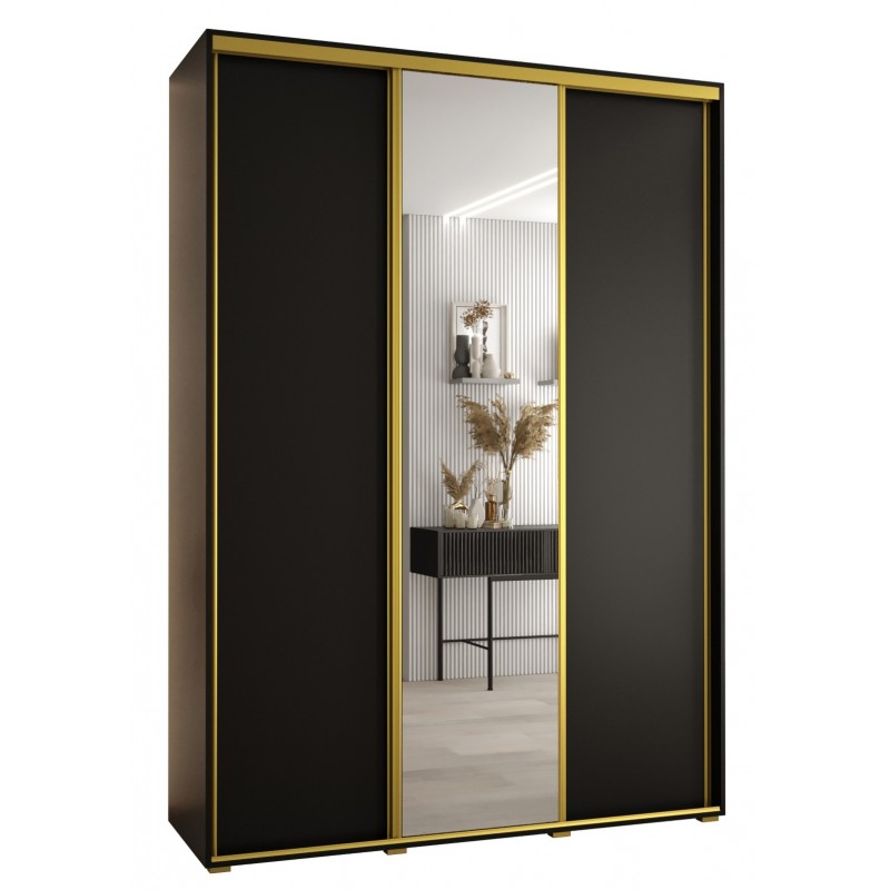 Szafa przesuwna z lustrem garderoba Cannes 3 170 głębokość 60 cm wysokość 205,2 cm