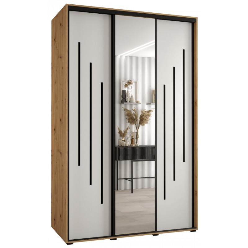 Szafa przesuwna z lustrem wysoka Davos 9 160 głębokość 60 cm wysokość 235,2 cm