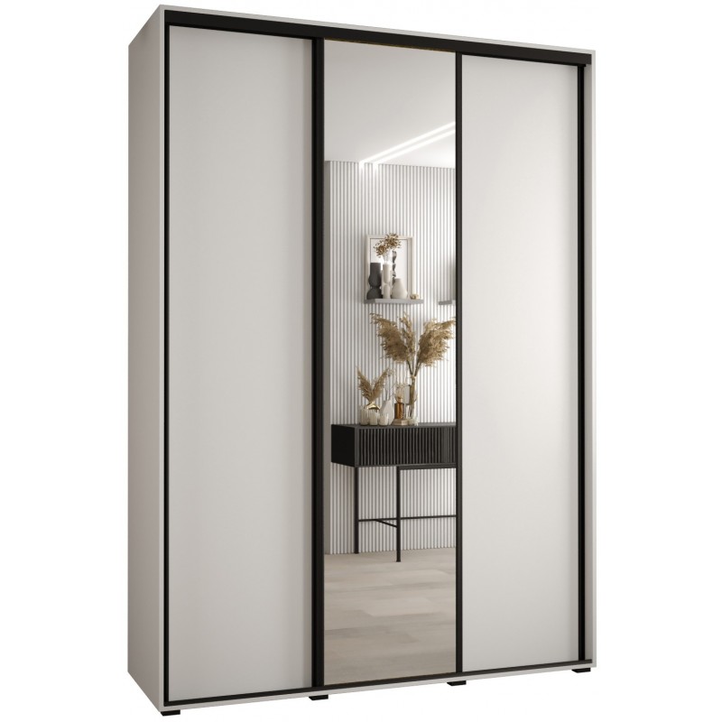 Szafa przesuwna z lustrem garderoba Cannes 3 180 głębokość 60 cm wysokość 205,2 cm