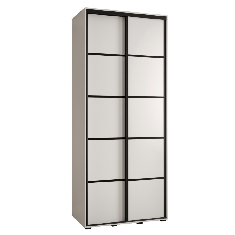 Szafa przesuwna wąska Cannes 4 100 głębokość 60 cm wysokość 205,2 cm