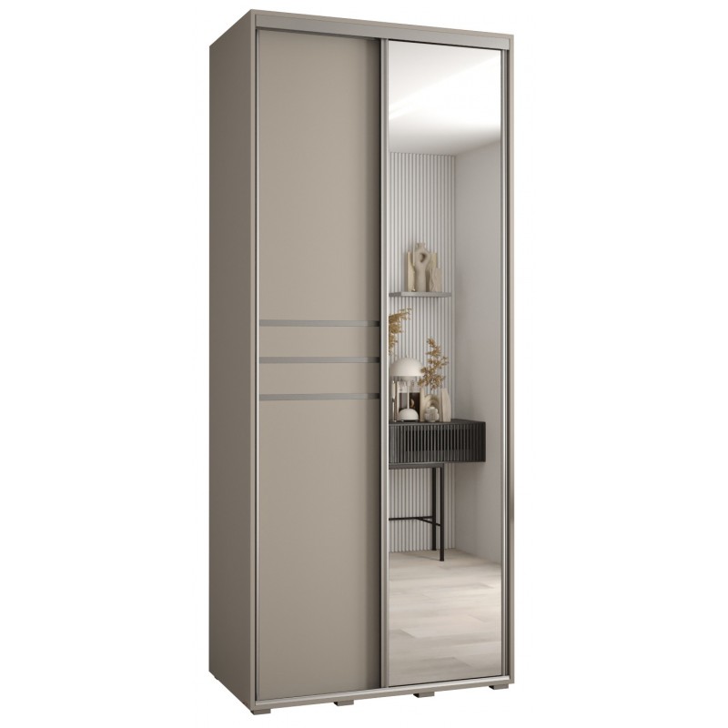 Szafa przesuwna z lustrem wysoka Dakota 11 110 głębokość 60 cm wysokość 235,2 cm