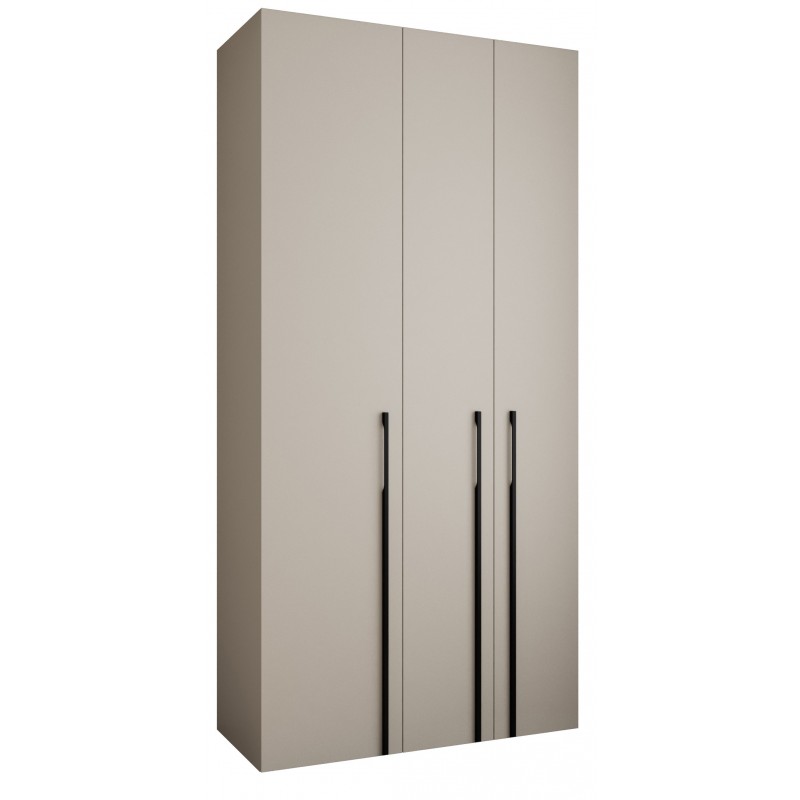 Szafa wysoka uchylna garderoba ubraniowa z półkami COMO 3 120 głębokość 50 cm wysokość 245,5 cm