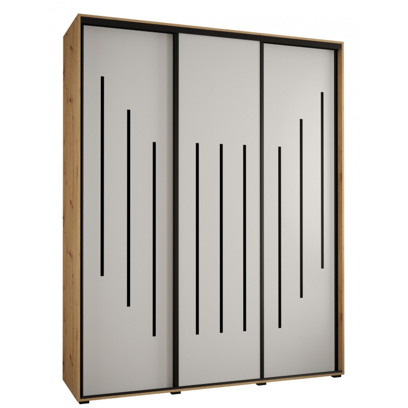 Szafa przesuwna wysoka Davos 8 190 głębokość 45 cm wysokość 235,2 cm