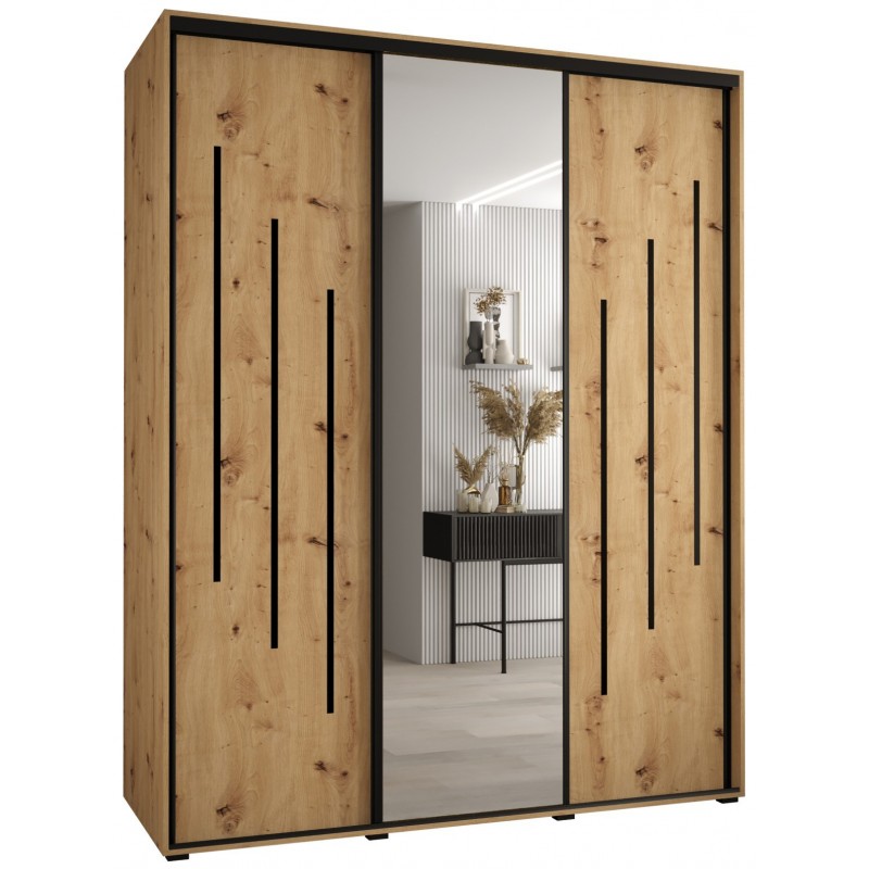 Szafa przesuwna z lustrem wysoka Davos 9 190 głębokość 60 cm wysokość 235,2 cm