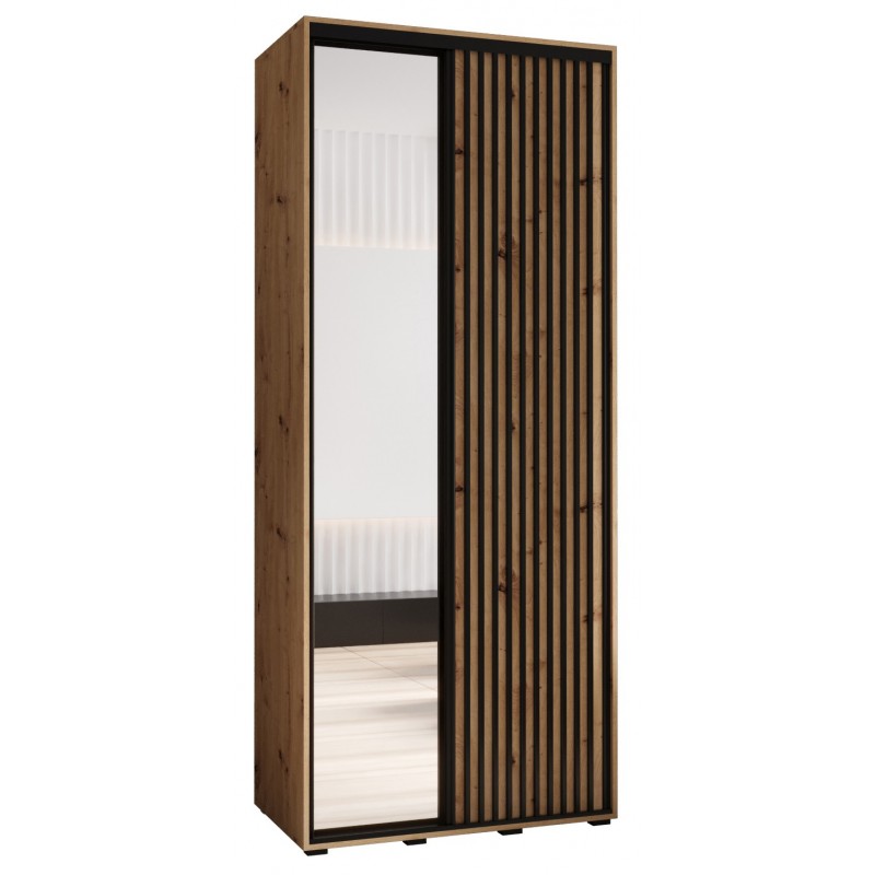 Szafa przesuwna z lustrem wysoka Lanko 2 110 głębokość 45 cm wysokość 235,2 cm