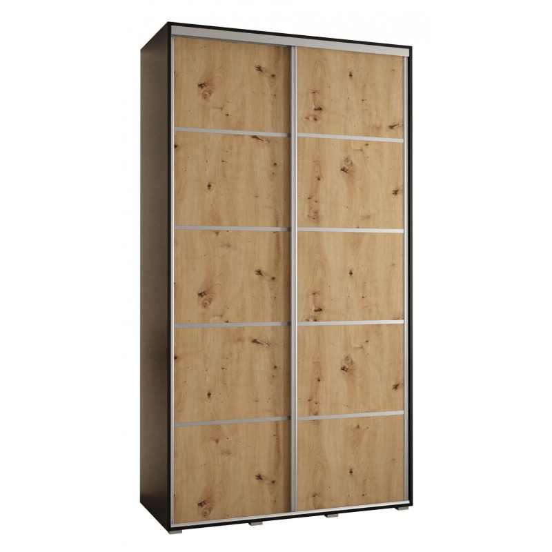 Szafa przesuwna pokojowa Cannes 4 130 głębokość 60 cm wysokość 205,2 cm