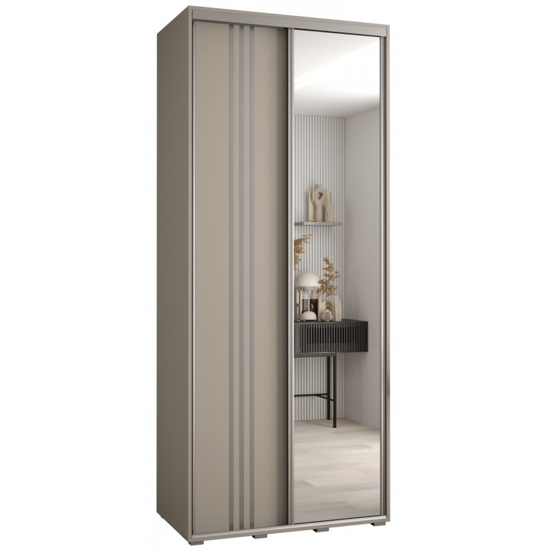 Szafa przesuwna z lustrem wysoka Dakota 7 110 głębokość 45 cm wysokość 235,2 cm