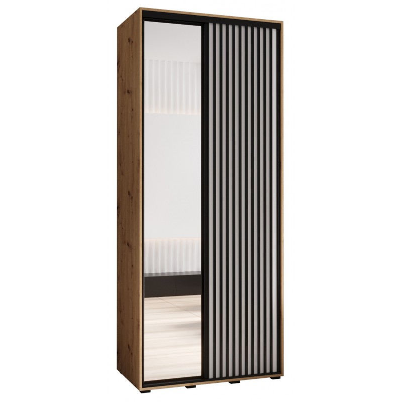 Szafa przesuwna z lustrem wysoka Lanko 2 120 głębokość 45 cm wysokość 235,2 cm