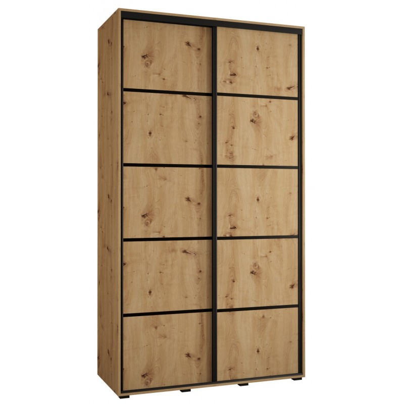 Szafa przesuwna z drążkami wysuwanymi Cannes 4 140 głębokość 45 cm wysokość 205,2 cm