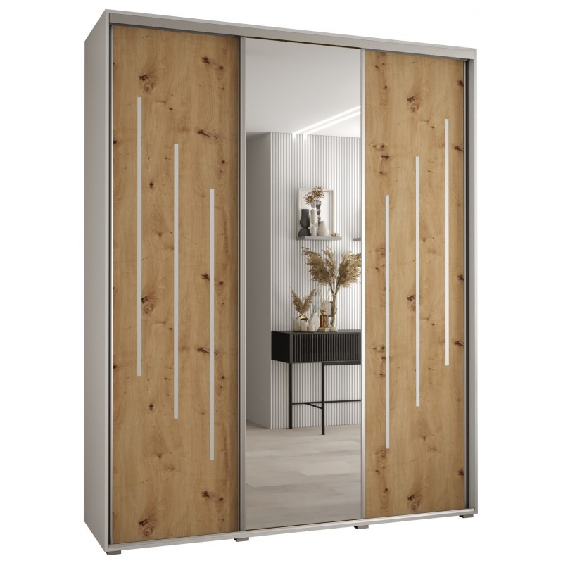Szafa przesuwna z lustrem wysoka Davos 9 200 głębokość 45 cm wysokość 235,2 cm