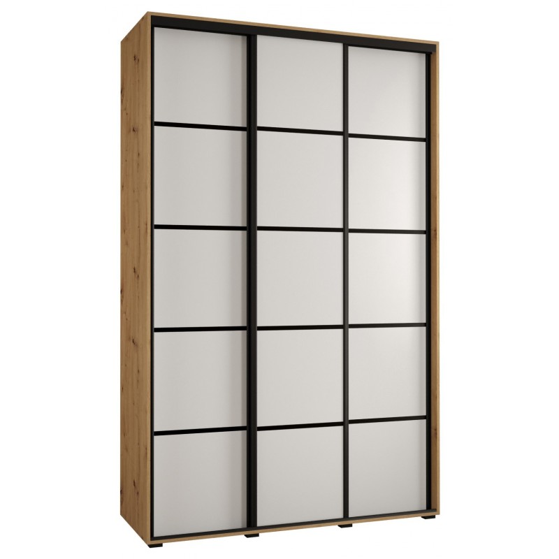 Szafa przesuwna z półkami Cannes 4 160 głębokość 45 cm wysokość 205,2 cm