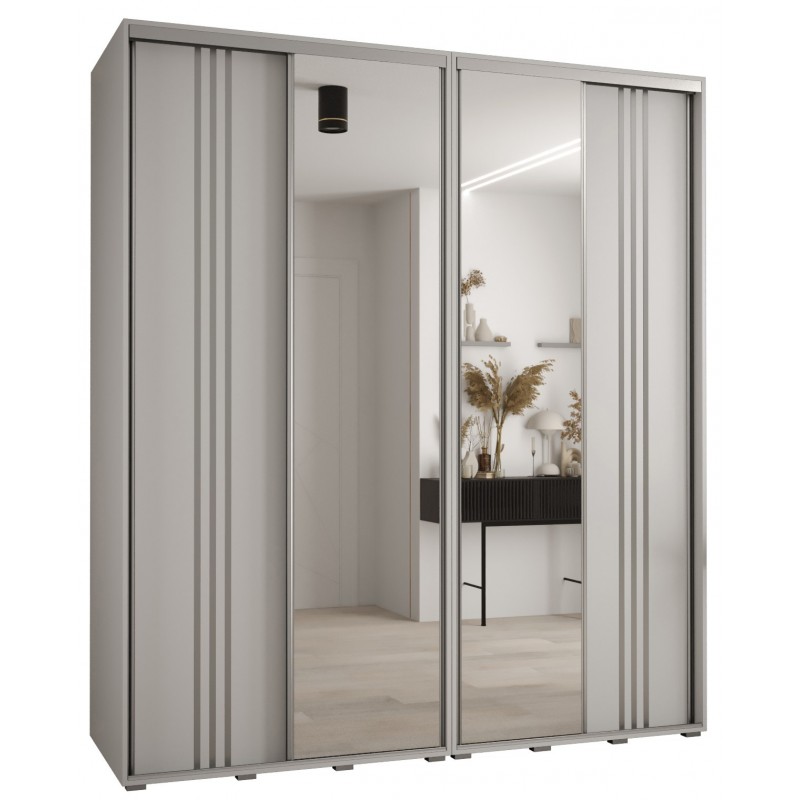 Szafa przesuwna z lustrem wysoka Davos 7 210 głębokość 60 cm wysokość 235,2 cm