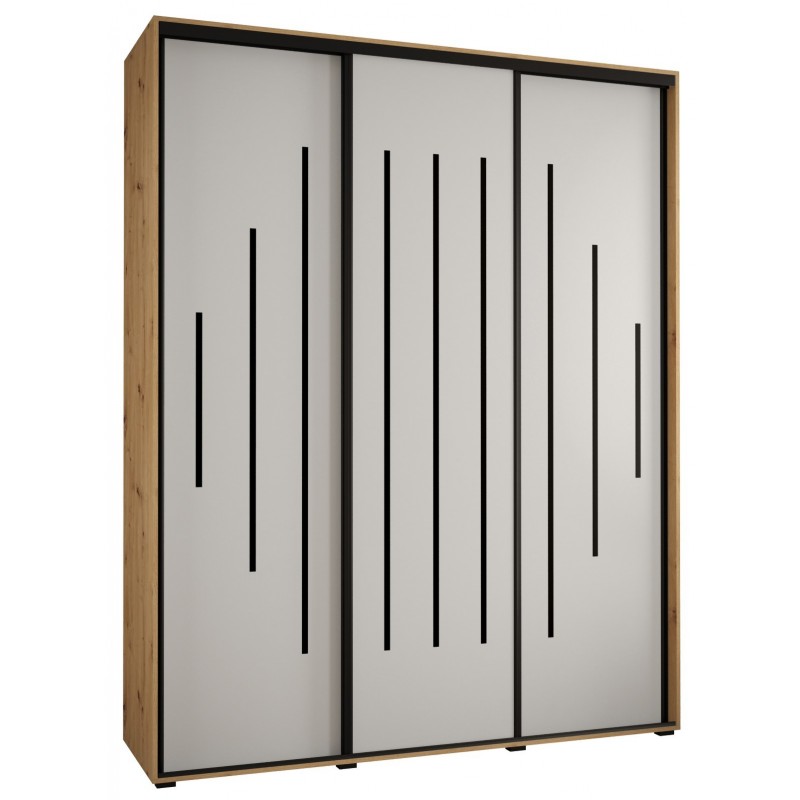 Szafa przesuwna garderoba na ubrania Cannes 12 190 głębokość 60 cm wysokość 205,2 cm