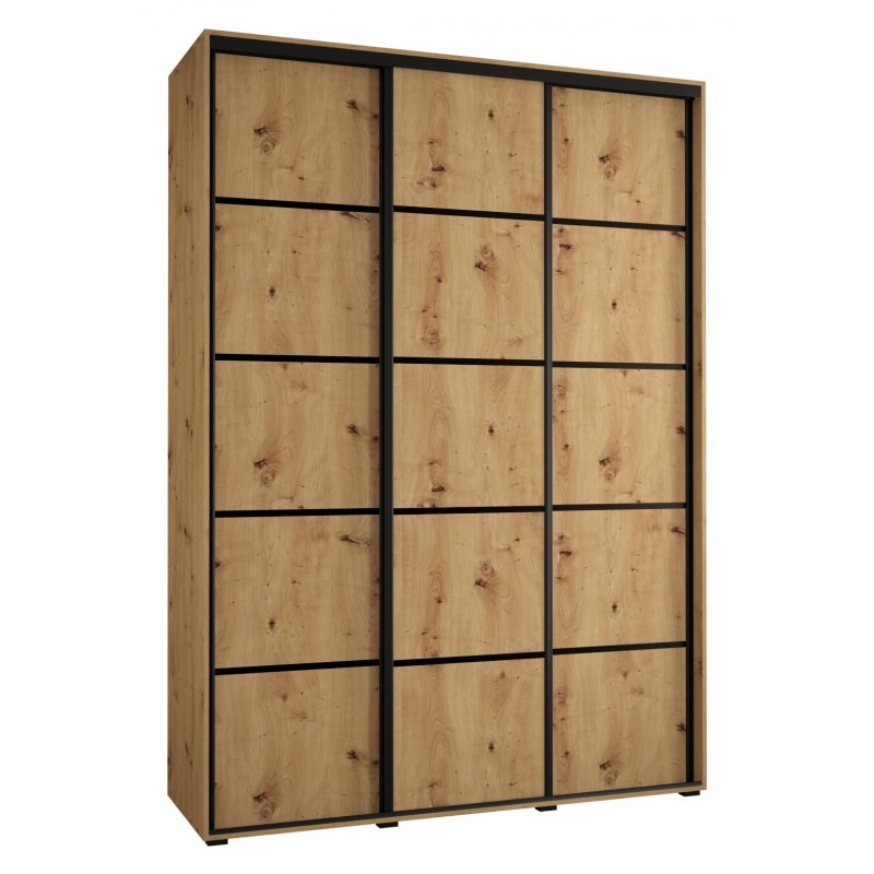 Szafa przesuwna trzydrzwiowa Cannes 4 180 głębokość 60 cm wysokość 205,2 cm