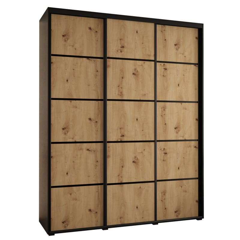 Szafa przesuwna z drążkami wysuwanymi Cannes 4 190 głębokość 45 cm wysokość 205,2 cm