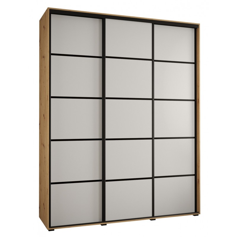 Szafa przesuwna trzydrzwiowa Cannes 4 190 głębokość 60 cm wysokość 205,2 cm