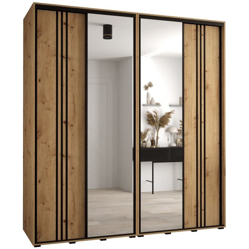 Szafa przesuwna z lustrem wysoka Davos 7 220 głębokość 60 cm wysokość 235,2 cm