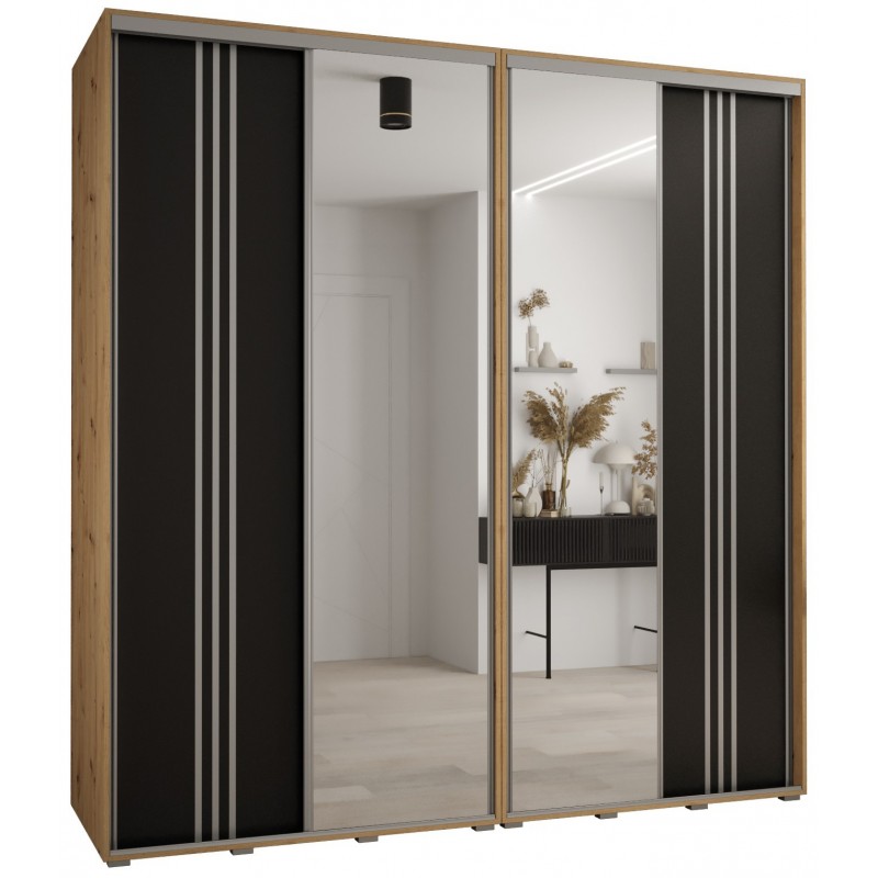 Szafa przesuwna z lustrem wysoka Davos 7 230 głębokość 45 cm wysokość 235,2 cm