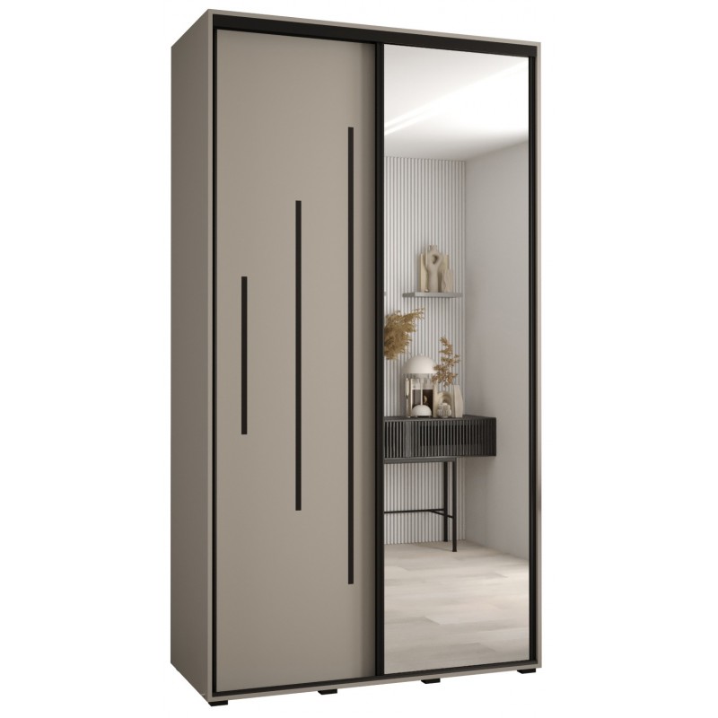 Szafa przesuwna z lustrem wysoka Dakota 13 130 głębokość 45 cm wysokość 235,2 cm