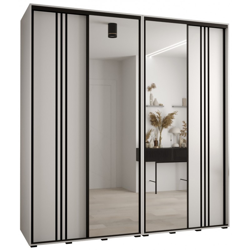 Szafa przesuwna z lustrem wysoka Davos 7 230 głębokość 60 cm wysokość 235,2 cm