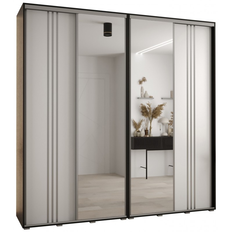 Szafa przesuwna z lustrem wysoka Davos 7 240 głębokość 45 cm wysokość 235,2 cm