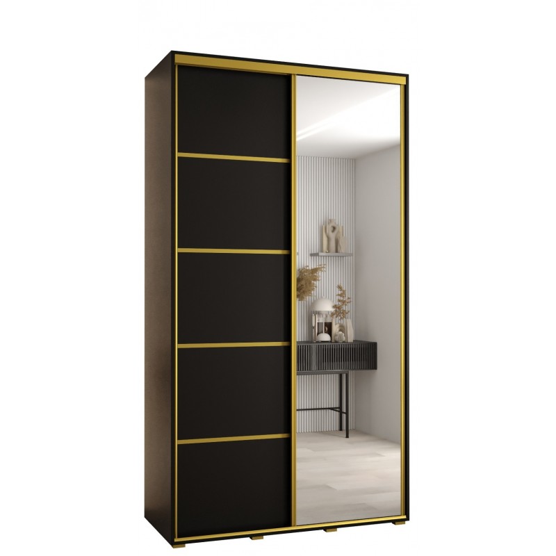 Szafa przesuwna z lustrem do mieszkania Cannes 5 140 głębokość 45 cm wysokość 205,2 cm