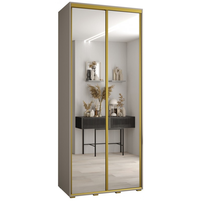 Szafa przesuwna z lustrem wysoka Dakota 2 100 głębokość 45 cm wysokość 235,2 cm