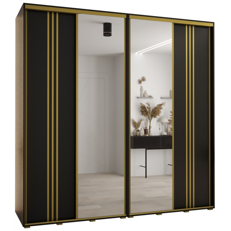 Szafa przesuwna z lustrem wysoka Davos 7 240 głębokość 60 cm wysokość 235,2 cm