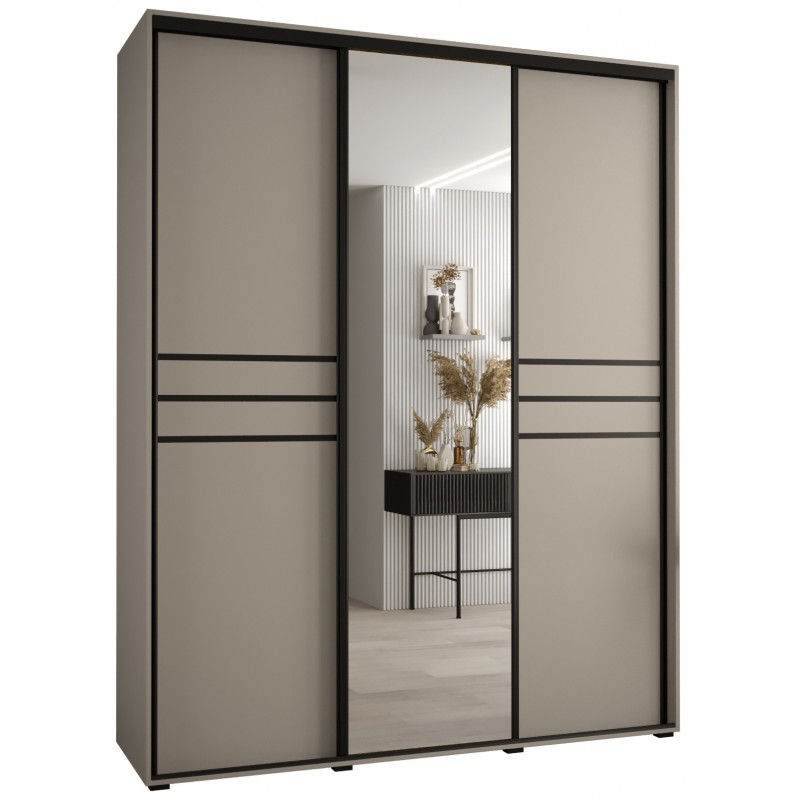 Szafa przesuwna z lustrem wysoka Dakota 11 200 głębokość 60 cm wysokość 235,2 cm