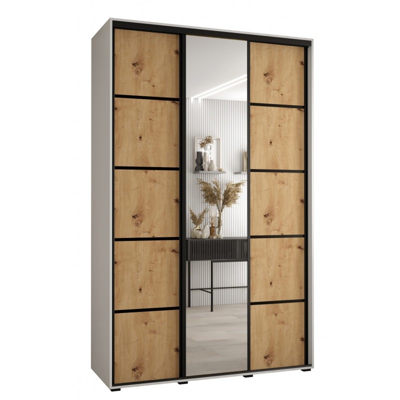 Szafa przesuwna z lustrem do salonu Cannes 5 150 głębokość 60 cm wysokość 205,2 cm