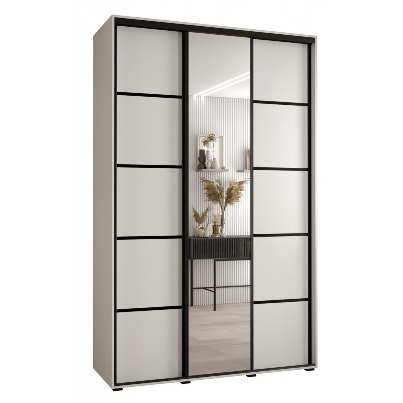 Szafa przesuwna z lustrem garderoba Cannes 5 160 głębokość 60 cm wysokość 205,2 cm