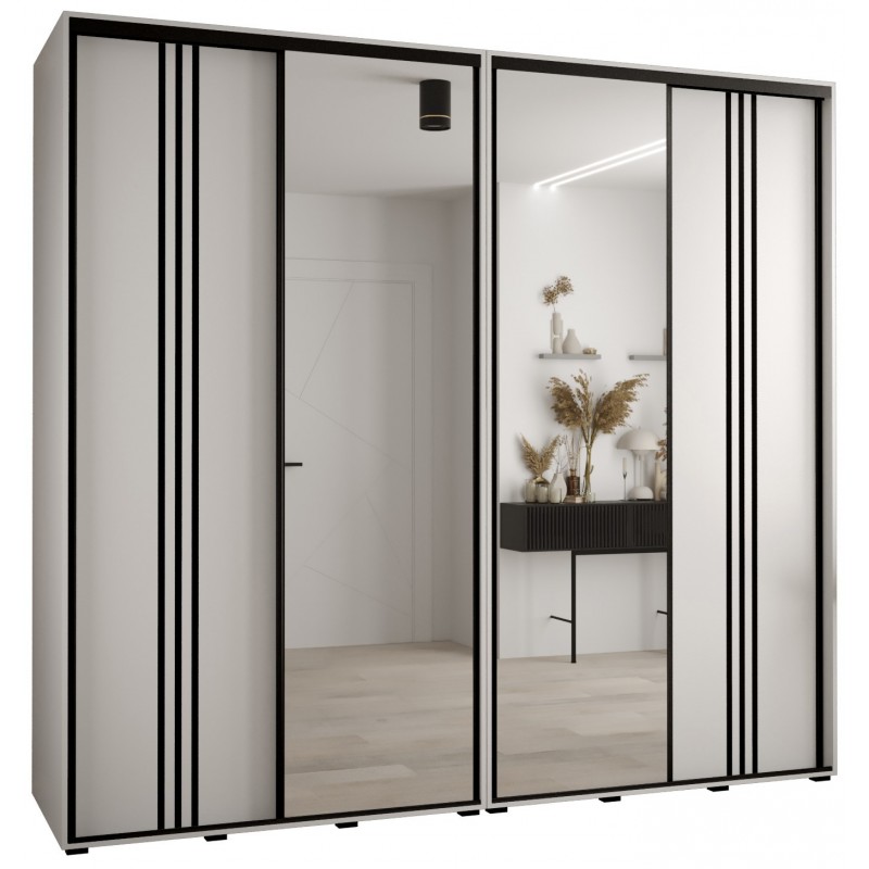 Szafa przesuwna z lustrem wysoka Davos 7 260 głębokość 60 cm wysokość 235,2 cm