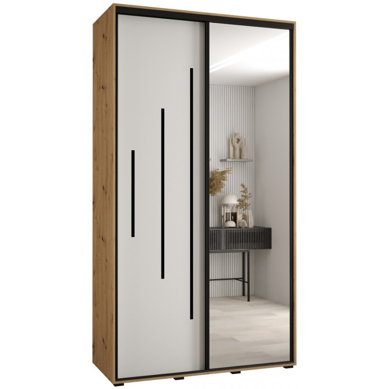 Szafa przesuwna z lustrem garderoba Cannes 13 140 głębokość 60 cm wysokość 205,2 cm