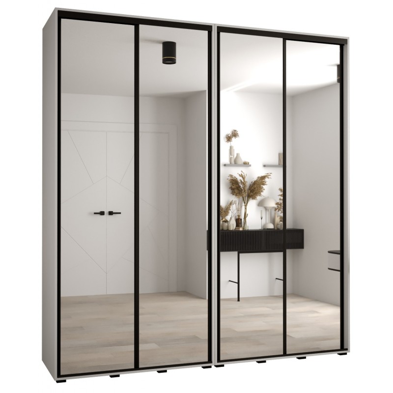 Szafa przesuwna z lustrem wysoka Davos 2 220 głębokość 45 cm wysokość 235,2 cm