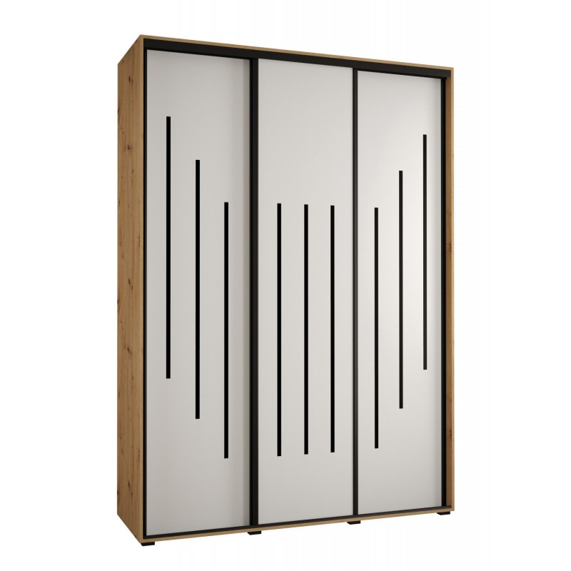 Szafa przesuwna z drążkami wysuwanymi Cannes 8 170 głębokość 45 cm wysokość 205,2 cm