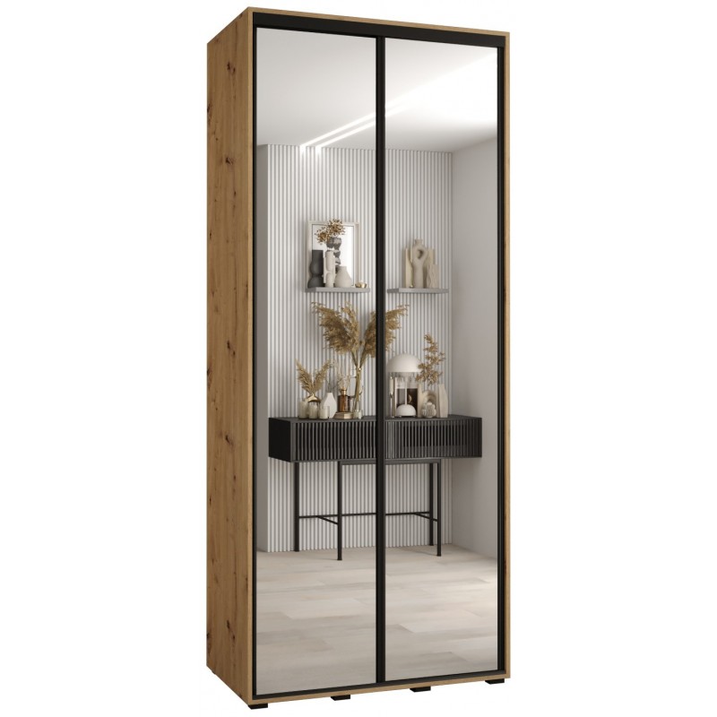 Szafa przesuwna z lustrem Cannes 2 110 głębokość 45 cm wysokość 205,2 cm