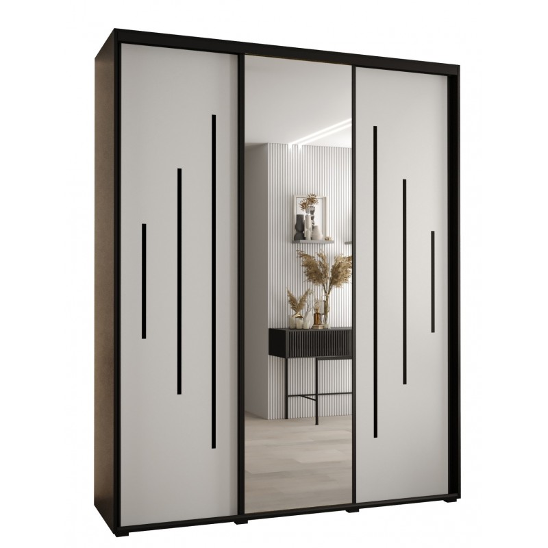 Szafa przesuwna z lustrem garderoba Cannes 13 190 głębokość 60 cm wysokość 205,2 cm