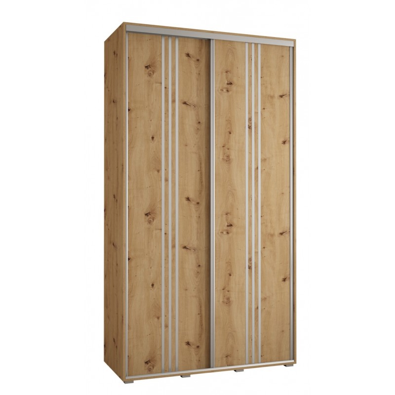 Szafa przesuwna z półkami Cannes 6 130 głębokość 60 cm wysokość 205,2 cm