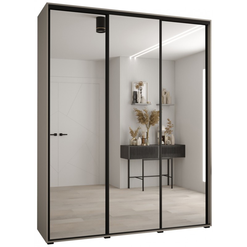 Szafa przesuwna z lustrem wysoka Dakota 2 190 głębokość 60 cm wysokość 235,2 cm
