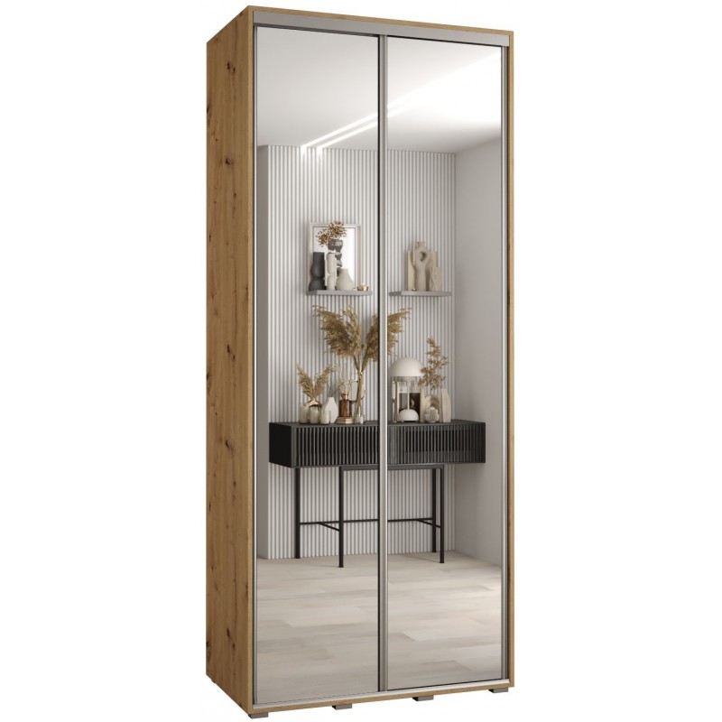 Szafa przesuwna z lustrem do salonu Cannes 2 120 głębokość 45 cm wysokość 205,2 cm