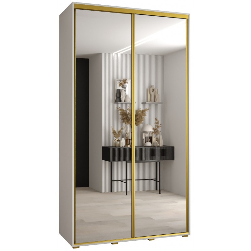 Szafa przesuwna z dużym lustrem Cannes 2 140 głębokość 45 cm wysokość 205,2 cm